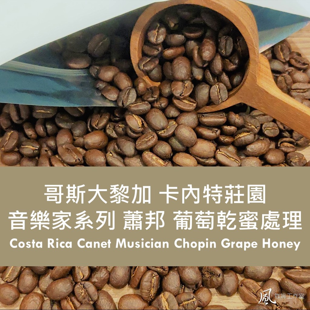 [風咖啡工作室] 哥斯大黎加 音樂家 蕭邦 葡萄乾蜜處理 2022產季 自家烘焙 莊園精品 咖啡豆 手沖單品 咖啡熟豆