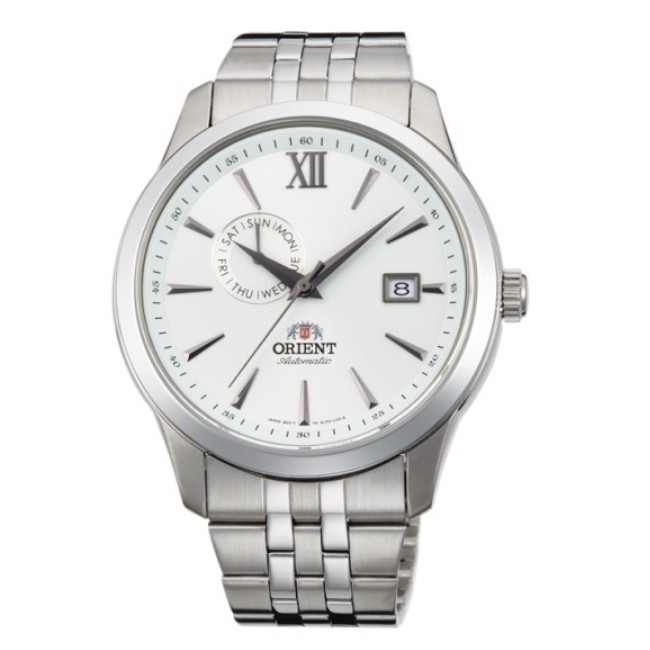 ORIENT東方錶 日期顯示機械錶 白色 鋼帶款 FAL00003W