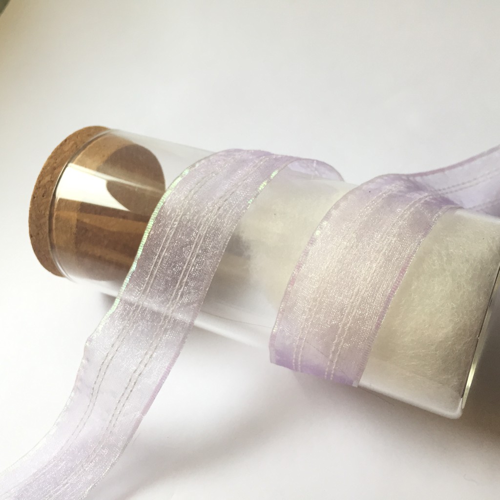 [[柚子手工]] 紫色紗帶韓國帶幻彩寬緞帶勞作美工髮飾材料 一份1碼 m1193