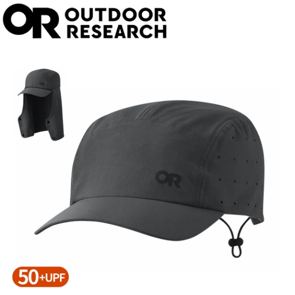 【Outdoor Research 美國 抗UV透氣護頸鴨舌帽《炭灰》】279910/防曬鴨舌帽/登山健行