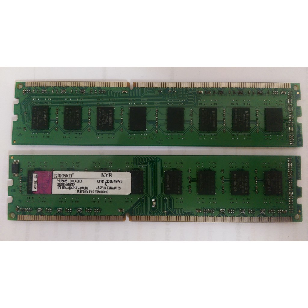 金士頓 Kingston DDR3 1333 KVR1333D3N9 2G 桌上型電腦記憶體(雙面)