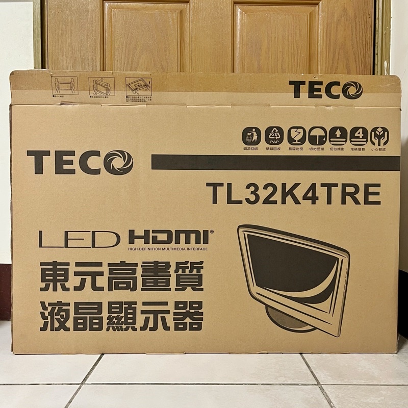 二手電視📺TECO東元32吋低藍光LED液晶顯示器TL32K4TRE 含視訊盒（九成新✨）