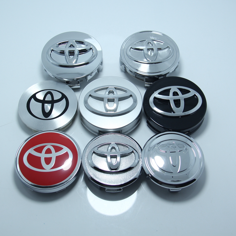 4個適用TOYOTA輪轂蓋標logo輪胎標輪圈標 適用豐田豐田corolla Camry VIOS RAV4