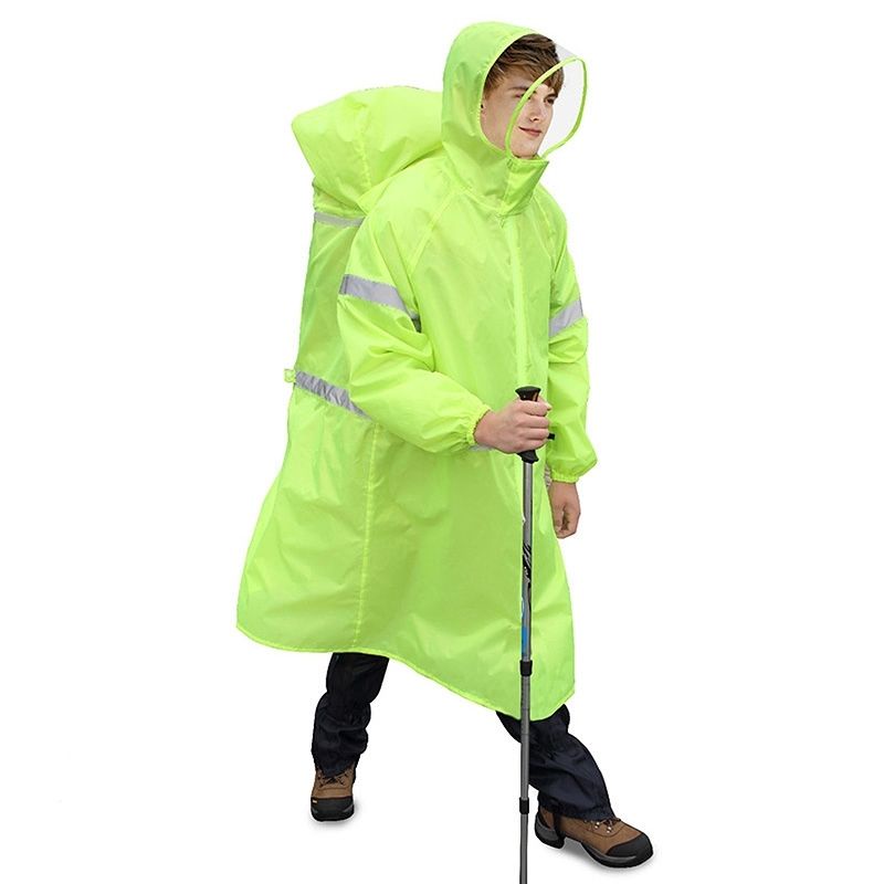 ♞戶外登山徒步攝影背包連體多功能越雨雨衣超輕背包罩登山雨披男女