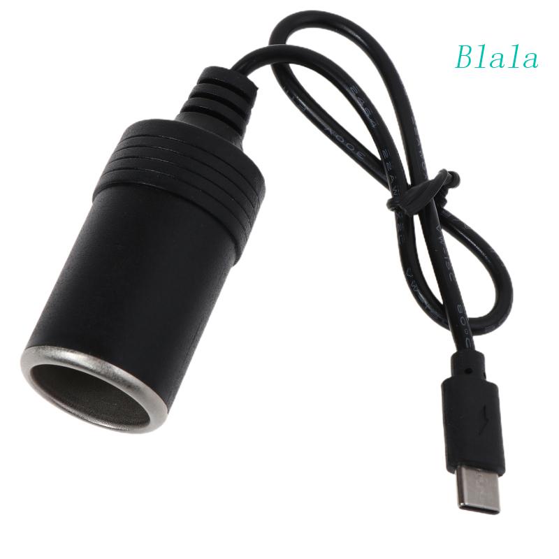 Blala 通用 12V 3A Type-C 轉點煙器電纜轉換器, 用於電子狗 GPS 更多 12V 電氣設備