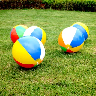 30cm彩色充氣氣球pvc吹六件套彩球草ce充氣沙灘球泳池玩派對水上游戲氣球沙灘運動球兒童玩具球
