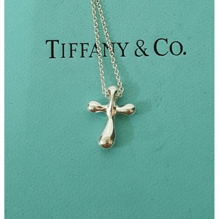 Abb❤ 二手真品 Tiffany&Co. 925純銀 經典十字架項鍊 九成新