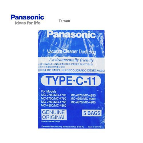 Panasonic 國際 集塵紙袋 TYPE-C11 吸塵器專用集塵紙袋 5入