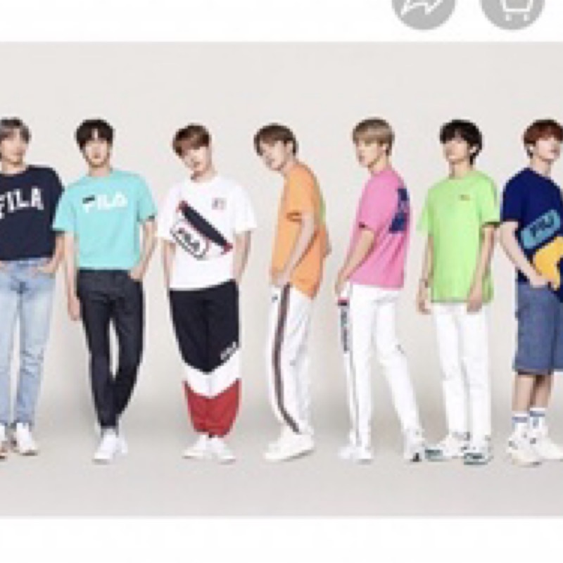 fila x bts短袖 FILA短袖 bts短袖 fila短t 夏天短袖 透氣短袖