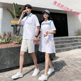 【COUPLE】超流行2022💕情侶裝💕連衣裙子仙女超仙森系chic小清新學生甜美學院風