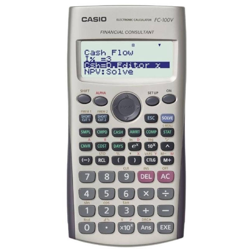 Casio FC-100V fc 100v 財務型計算機 二手 9.9成新