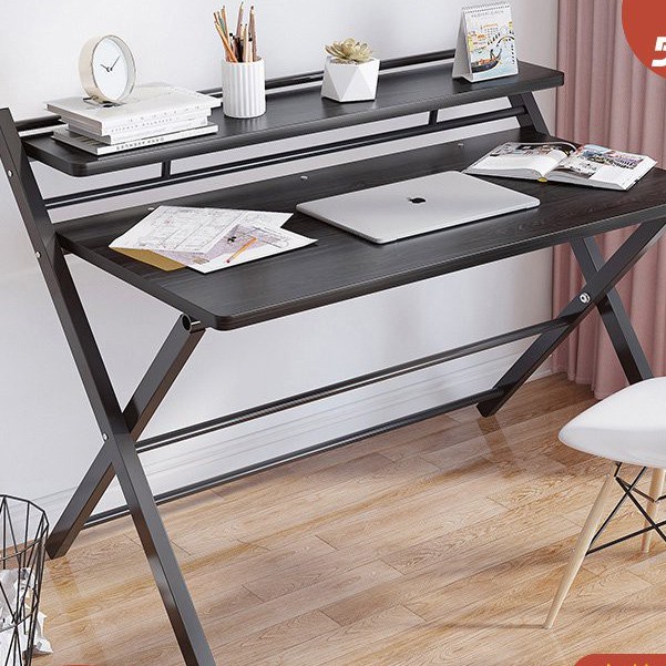 可折疊桌子簡易辦公桌學生書桌免安裝電腦桌租房臥室桌家用寫字桌