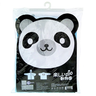 動物系列兒童雨衣-熊貓藍(L:140-155cm) 1PC件x1【家樂福】