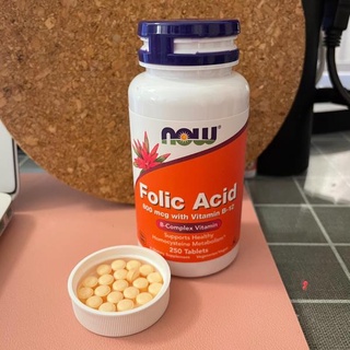 🌺Now Foods 葉酸 800微克 250粒 Folic Acid 健而婷 含維生素 B12 （B群）