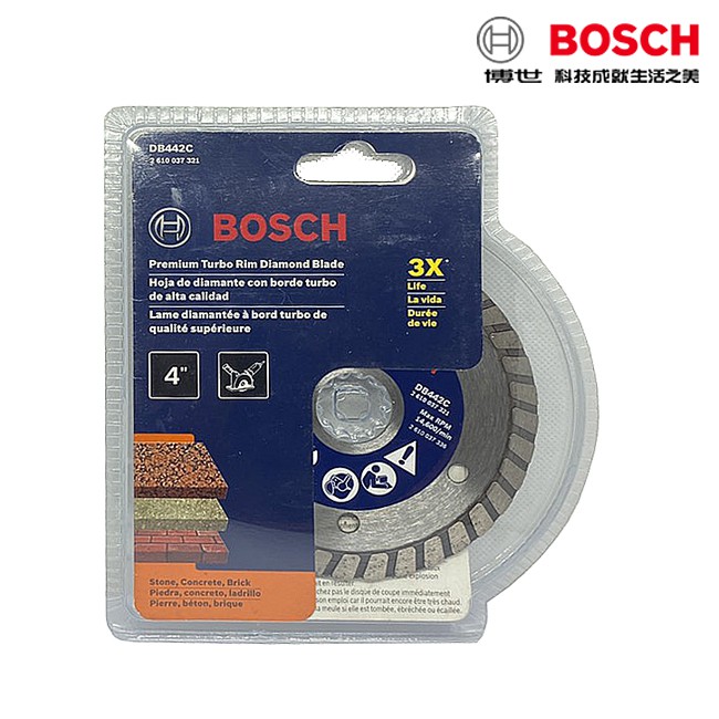 【含稅店】BOSCH博世 高級渦輪連續邊鑽石鋸片 1.9mm 鑽石圓鋸片 DB442C 4英吋 105mm 建材 石材