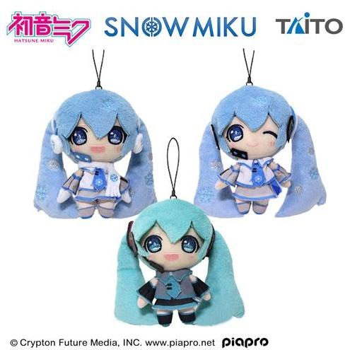 TAITO 11月景品 初音未來 MIKU 雪初音 絨毛娃娃 玩偶 布偶吊飾 一套3款