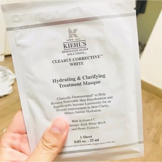 現貨 快速出貨 Kiehl's 契爾氏 鐳射極淨白玻尿酸精華面膜 一片 25ml 美白/亮白/淡斑