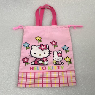Sanrio三麗鷗 Hello Kitty 粉紅束口提袋