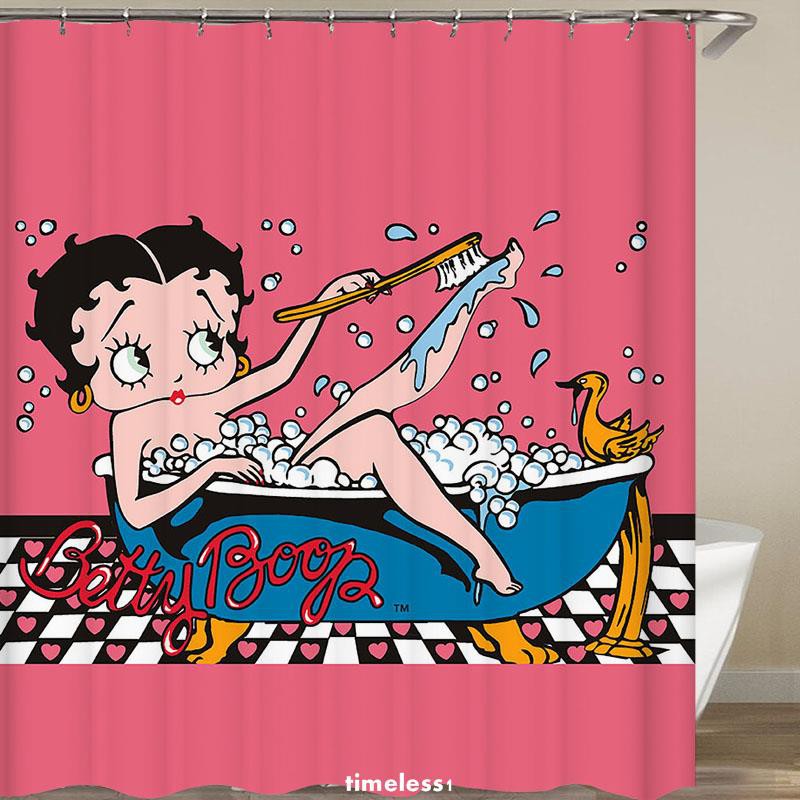 卡通浴簾 Betty Boop貝蒂防水浴簾滌綸布, Betty Boop Shower Curtain