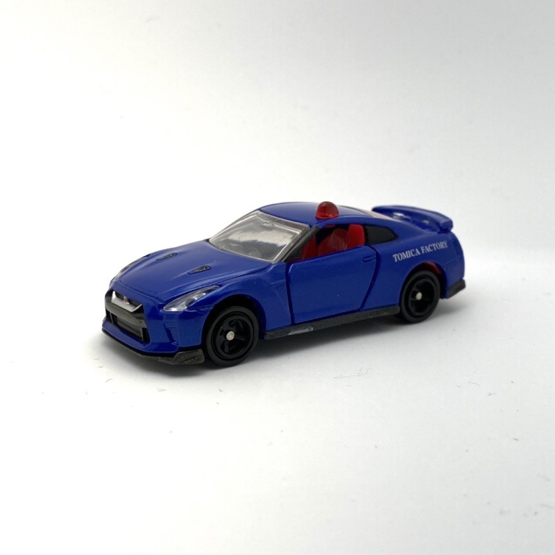 Tomica Shop 多美 Nissan GTR R35 藍色 覆面警車 組立工廠