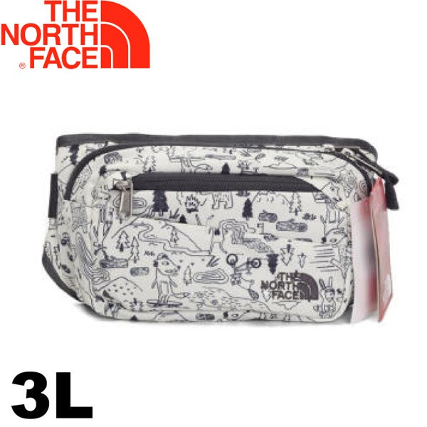 【The North Face 美國 3L 多功能腰包《白色印花》】2UCX/運動腰包/隨身包/戶外健走/悠遊山水