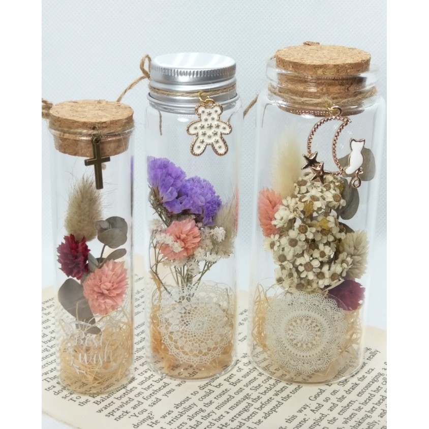 瓶中花試管花乾燥花手作療癒小物畢業禮情人節母親節辦公小物生日禮交換禮物心意小物 蝦皮購物
