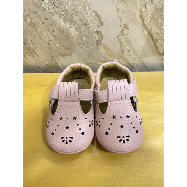 6M~12M嬰幼學步鞋👶真皮粉色近全新僅試穿而已