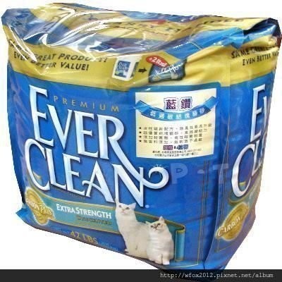 (勿上架)Ever Clean 藍鑽礦物低過敏結塊貓砂 42磅/ 42LB (19公斤) 公司貨