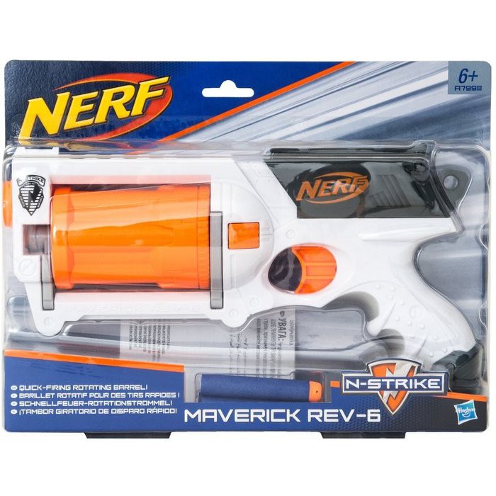 《Tomo屋》NERF **新版**強襲者連發衝鋒槍 菁英系列  左輪 Elite MAVERICK REV-6