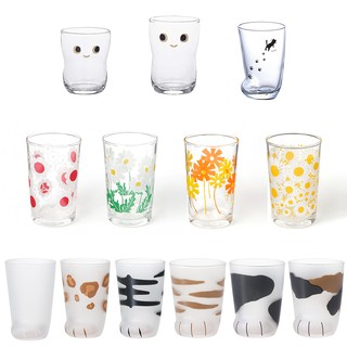 [現貨出清]【日本ADERIA】可愛造型圖樣玻璃杯-共14款《拾光玻璃》 水杯 造型杯 貓掌杯 復古花朵水杯