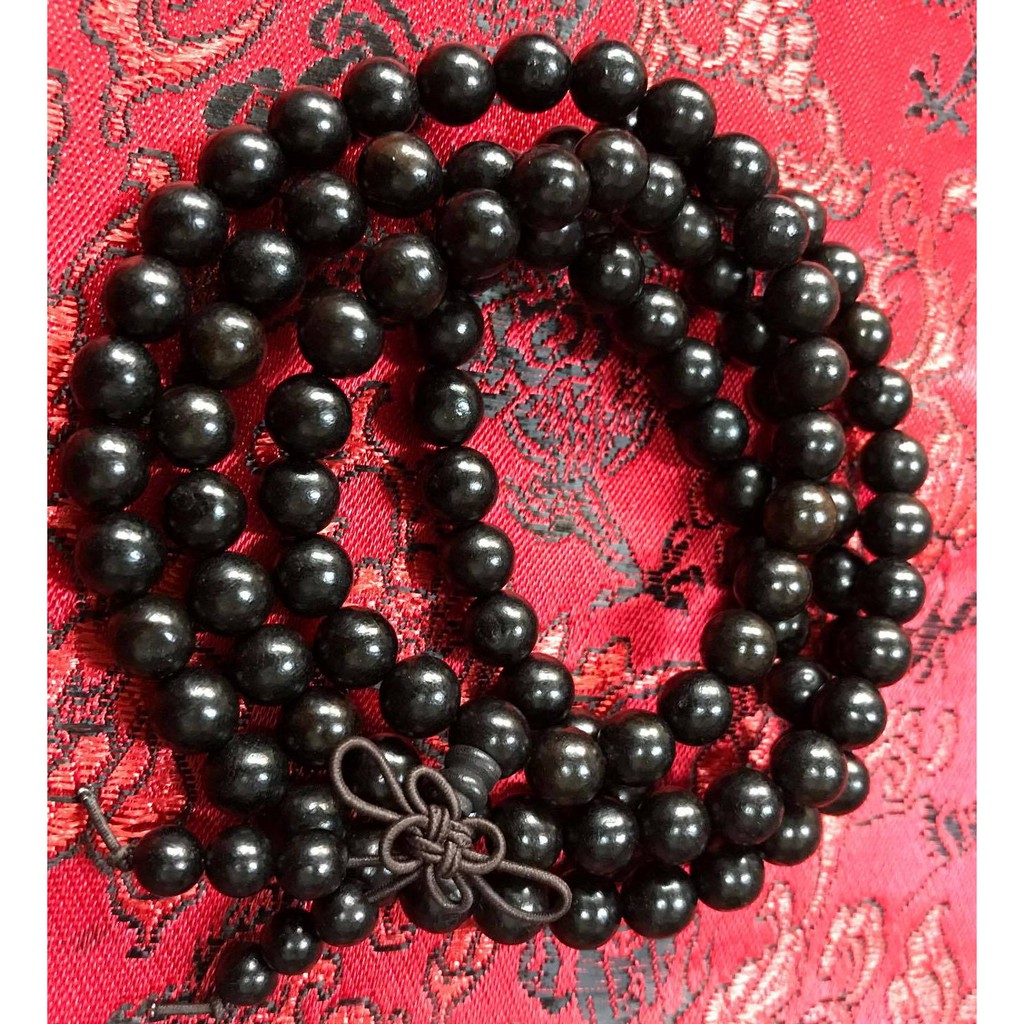 8mm 108顆非洲黑檀佛珠朝珠念珠配戴手環配戴神尊 蝦皮購物