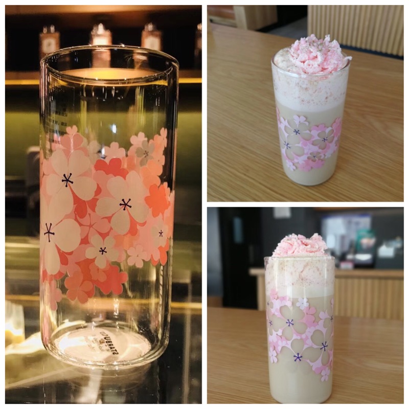 星巴克中國大陸櫻花🌸玻璃冷變杯