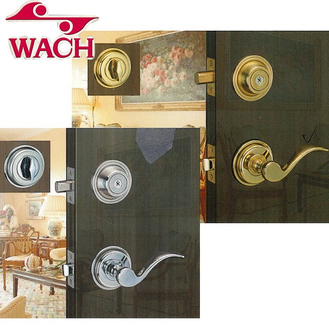 《WACH》W201花旗湯匙型水平把手鎖 水平鎖 門鎖 (含補助鎖) 銅材質 金色 / 銀色
