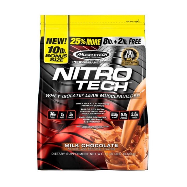 🇺🇸全賣場我最便宜MuscleTech鉑金版Nitro Tech100%低脂低熱量分離式增瘦肌肉頂級乳清蛋白10磅8磅