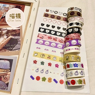 cat socks”現貨💛 韓國ins 紙膠帶 櫻桃 小動物 愛心 花朵 雲朵 雲朵狗狗 紙膠帶 ins 曲奇餅乾 微笑