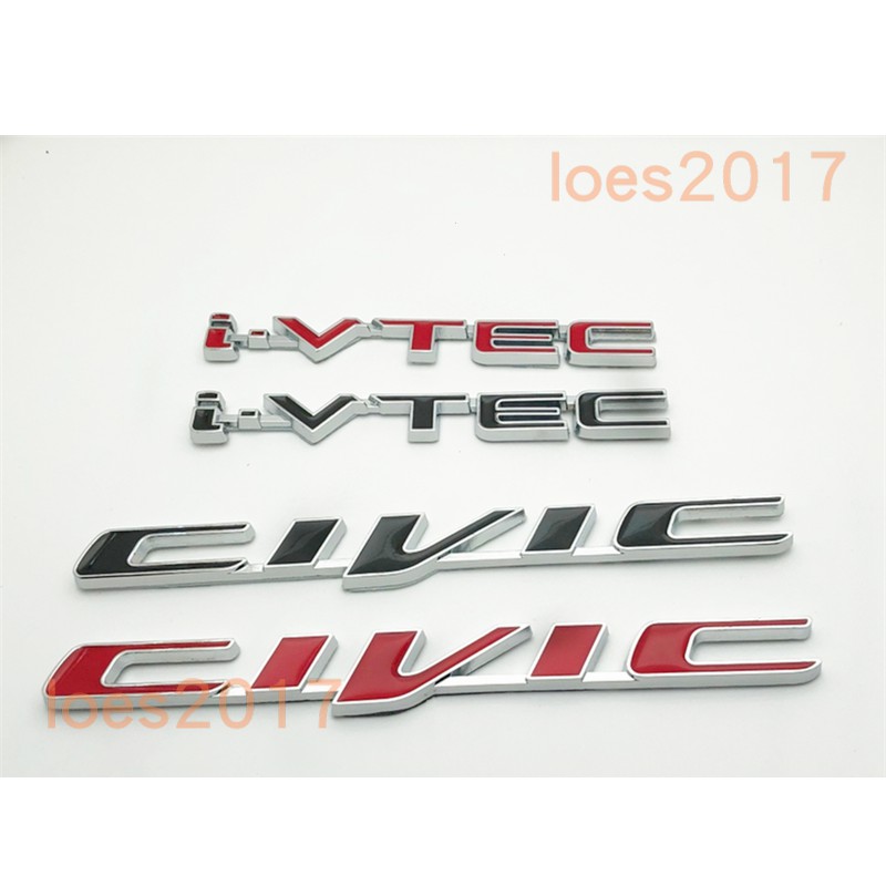 Honda 本田 黑色 黑化 字標 尾標 字母標 後標 ivtec Civic 車標 喜美 九代 K14 9代 vtec