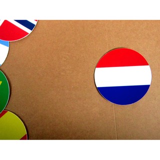 【國旗商品創意館】荷蘭圓形抗ＵＶ、防水貼紙／各國可選購、多尺寸可客製
