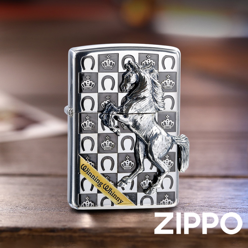 ZIPPO 尊爵皇冠鐵騎(亮黑銀)防風打火機 日本設計 官方正版 現貨 限量 禮物 送禮 終身保固 ZA-5-3D