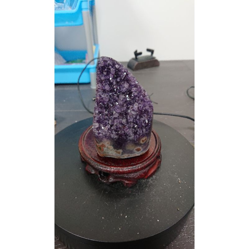 頂紫 ESP 紫晶鎮 579g 烏拉圭 7A 天然水晶 紫水晶 招財 擺件 擺飾 風水 晶鎮 晶片 晶簇 #綠8