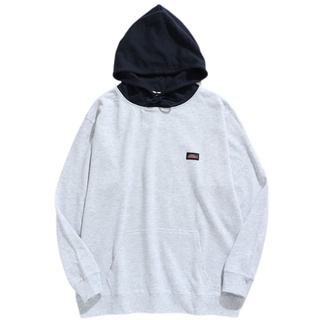 【DICKIES】日本限定 2478-2403 布章LOGO 毛巾布 帽T (拼色雪灰) 化學原宿