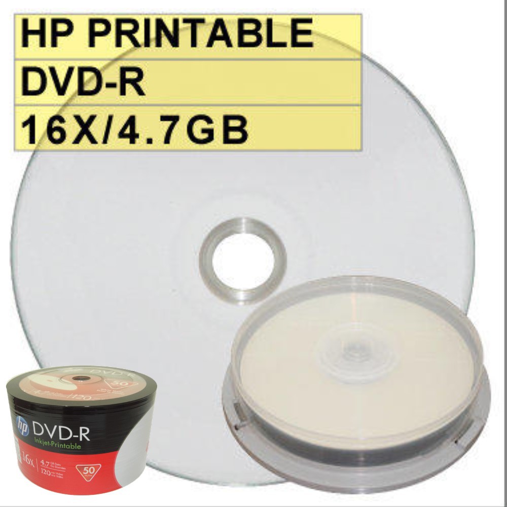 【台灣製造 可列印】 10片- HP PRINTABLE DVD-R 16X 4.7G /空白光碟片/燒錄片
