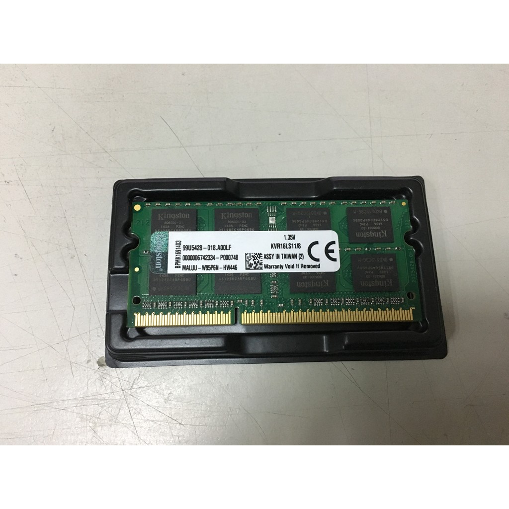 Kingston 金士頓 8GB DDR3L 1600  KVR16LS11/8 1.35V低電壓