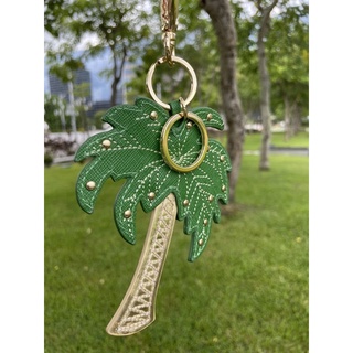 高級五金 精美椰子樹 鑰匙圈 包包吊飾, 椰子樹長約13cm