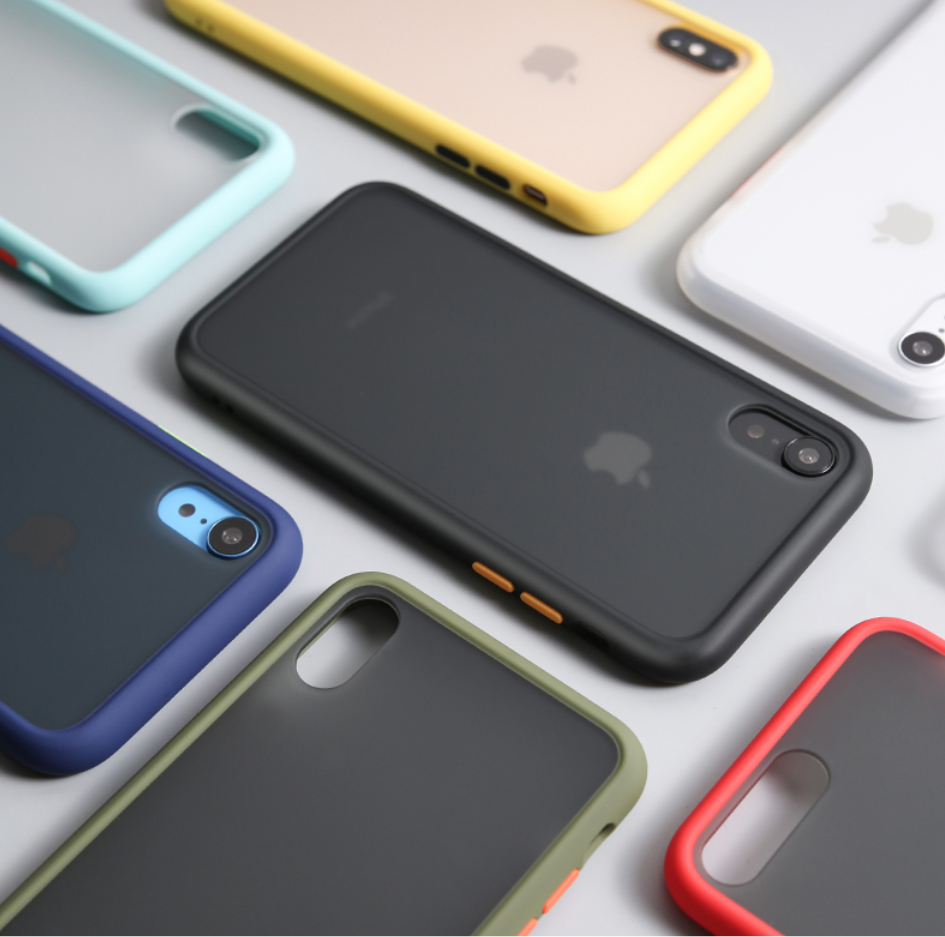 外殼iphone 7 8 6 6s Plus 糖果色精密孔啞光撞色透明皮膚感覺tpu 柔軟手機殼 蝦皮購物