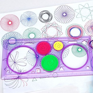 兒童益智玩具螺旋計尺學生繪圖教育螺旋藝術文具幾何模板經典