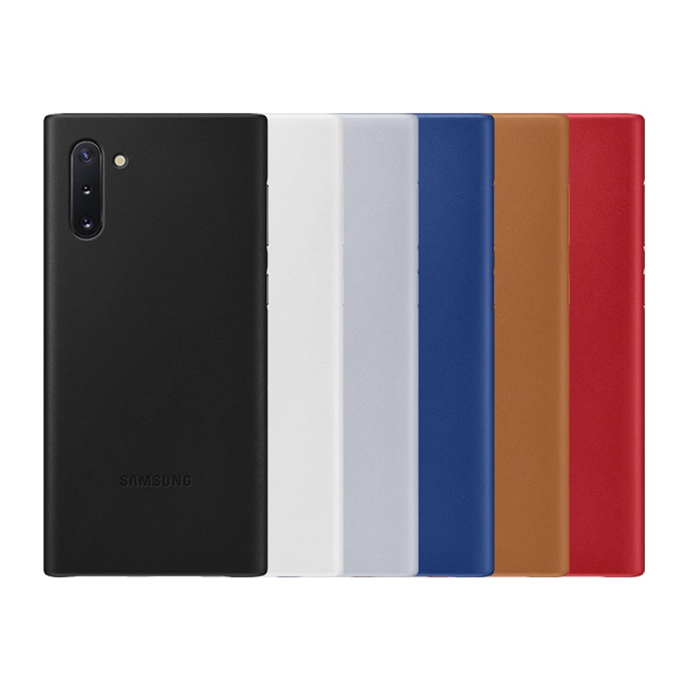 [原廠公司貨] Samsung 三星 Galaxy Note 10 皮革背蓋(黑、白、灰、藍、棕、紅)