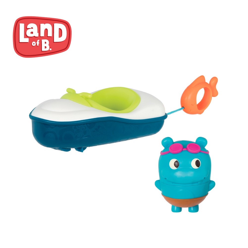 B.Toys  Land of B.  噗拉魚動力小艇 小朋友 洗澡玩具 玩具 爸爸媽媽