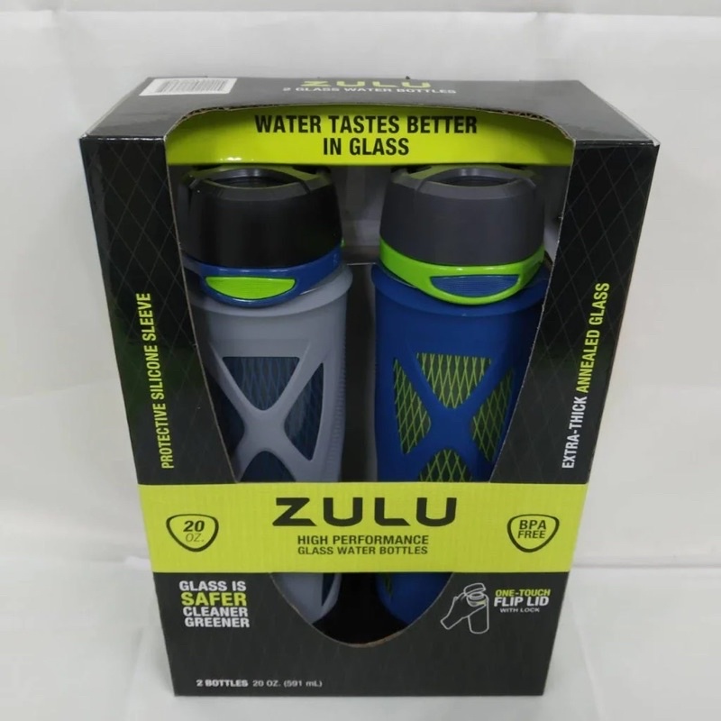 好市多 ZULU 玻璃水瓶運動水壺 2件組現貨