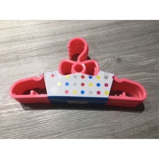 全新-兒童衣架粉色蝴蝶結10入