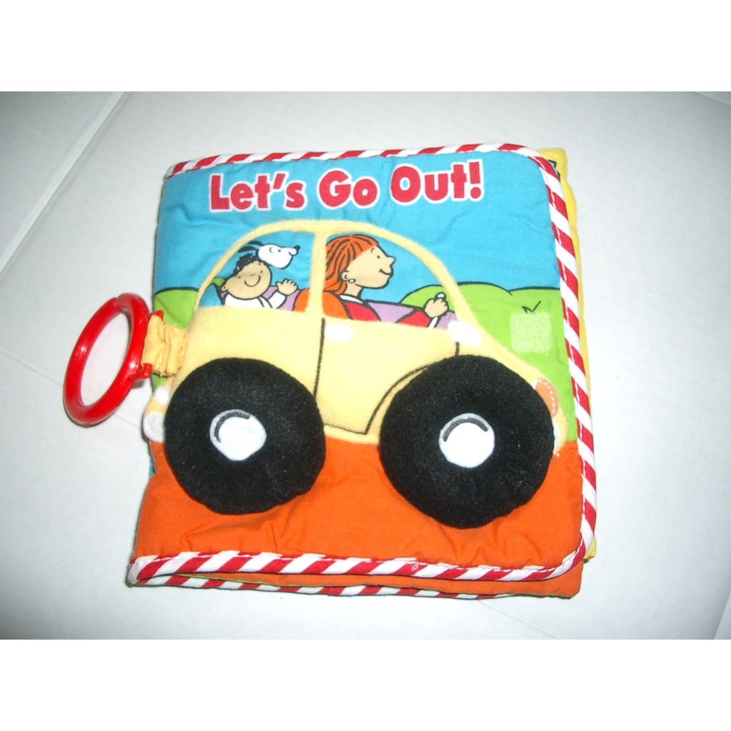 二手汽車震動布書Lets go out 英語布書 美語兒童書